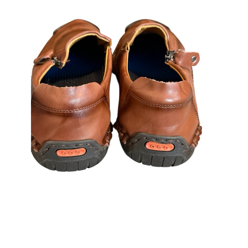 Walk Hero Rubber Brown Faux Leather Slip On Comfort Loafers EU 47 US 13-13.5 - Picture 5 of 11